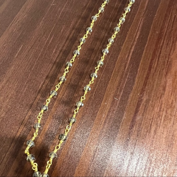 Emerald Green Tassel Long Necklace - Picture 4 of 4